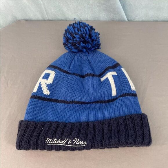 MITCHELL & NESS NBA OKLAHOMA CITY THUNDER Knit Beanie Adult OKC Blue Snow Hat OS - Picture 6 of 9